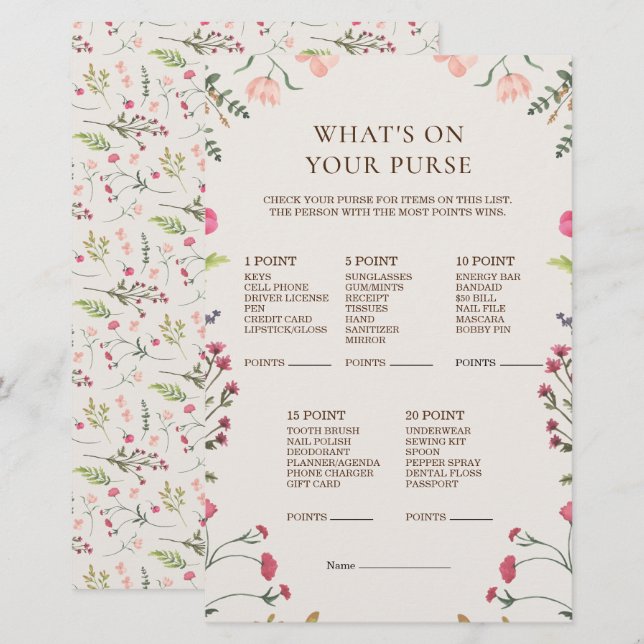 Élégant rose floral Qu'est-ce qu'il y a sur votre  (Devant / Derrière)