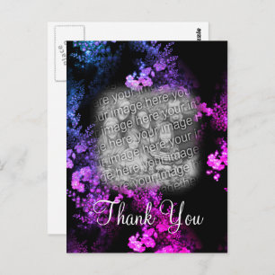 Elégant rose floral votre carte postale Merci phot