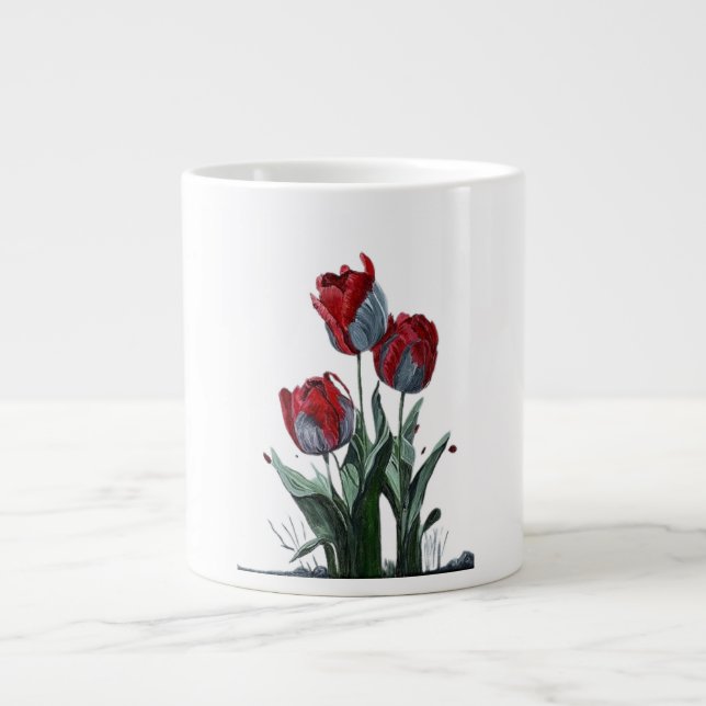Elegant Rose Flower Mug – Timeless Floral Design (Devant)
