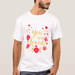 Elégant Rose & Gold Design Homme's Basic T-shirt