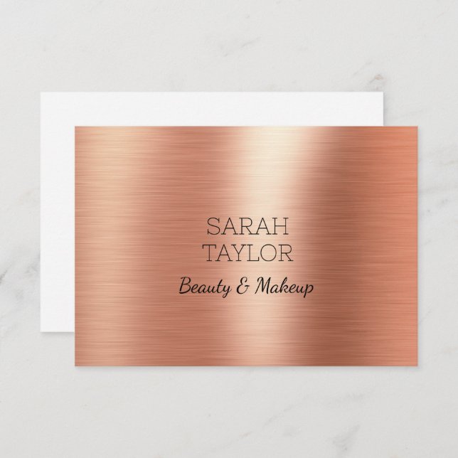 Élégant Rose Gold Foil Black Cadeau Certificat cad (Devant / Derrière)