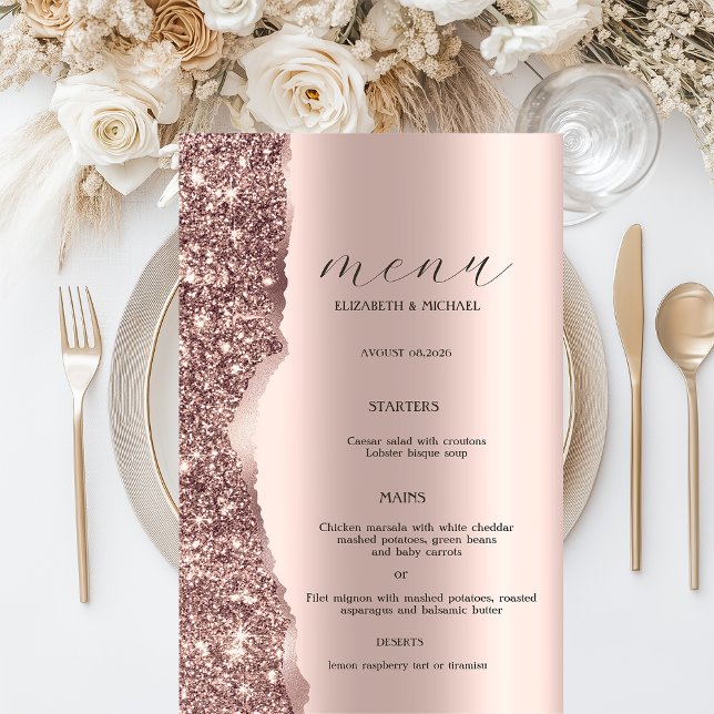 Elegant Rose Gold Glitter Script  (Créateur téléchargé)