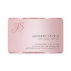 Élégant Rose Gold Monogramme Carte de visite moder