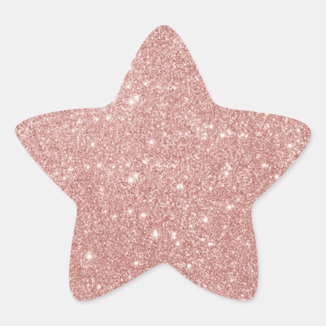 Élégant Rose Gold Parties scintillant Star Sticker (Devant)