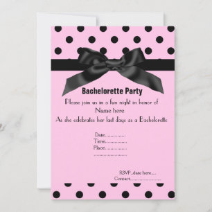 ÉLÉGANT ROSE NOIR BACHELORETTE INVITATION