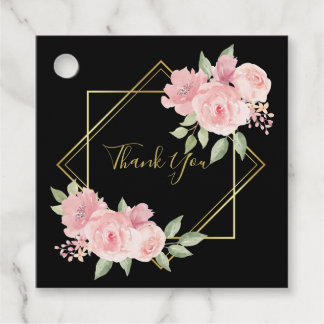 Elégant rose noire roses merci les étiquettes de f