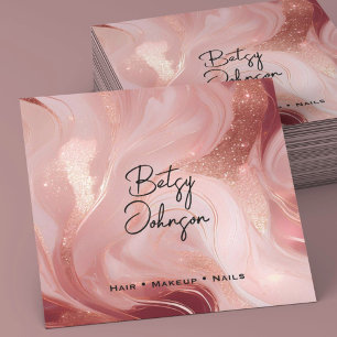 Élégant Rose Parties scintillant Gold Salon Carte 