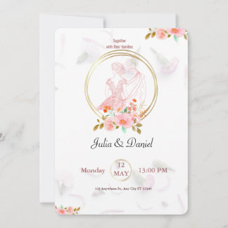 Elégant rose rose rose florale peinture aquarelle