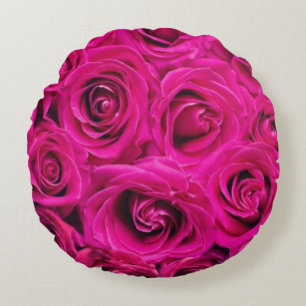 Élégant rose Roses Coussin rond