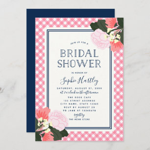 Elégant rose Roses Floral Bridal Shower Invitation