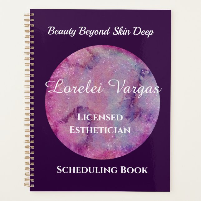 Elégant rose violet Aquarelle Esthétique (Devant)