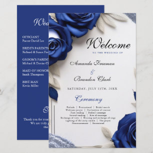 Elégant Roses bleu marine et Mariage Parties scint
