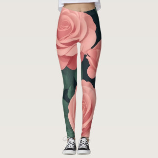 Élégant roses leggings rose sur un arrière - plan