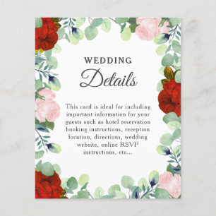 Elégant Rouge Blush Rose Greenery Détails du Maria