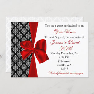 élégant rouge Fête d'entreprise Invitation