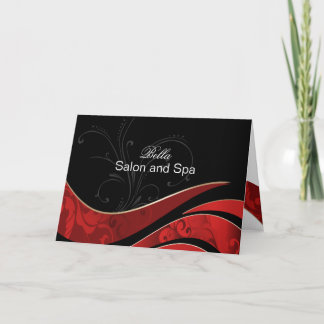 élégant rouge florissant Business Thank You Cartes