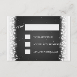 Élégant RSVP Magique Sparkle Black