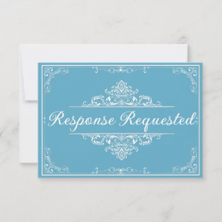 Elégant RSVP - Papillon bleu clair Quinceañera