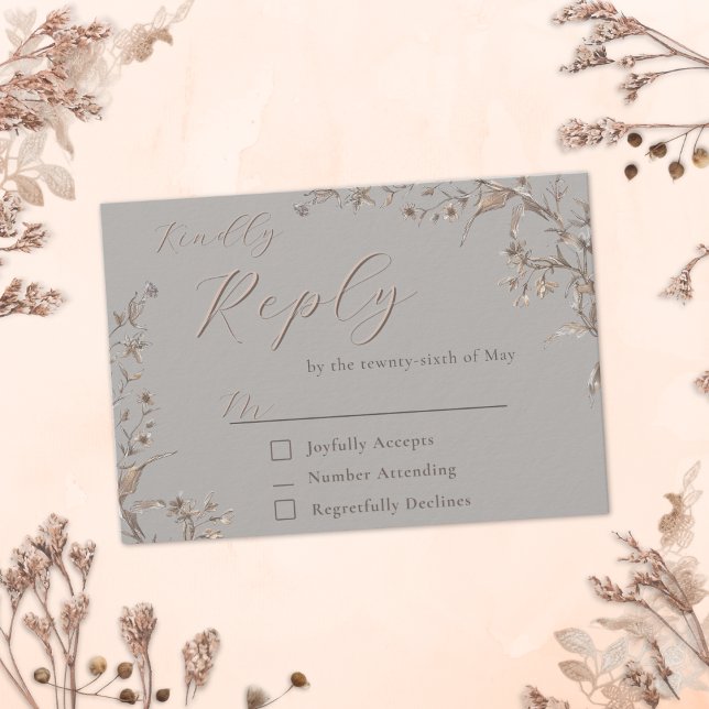 Élégant Rustique Mariage Fleur sauvage Réponse (Créateur téléchargé)
