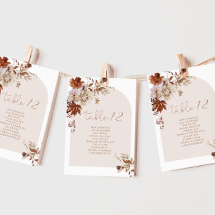 Elégant Rustique Table d'automne Sièges Cartes de