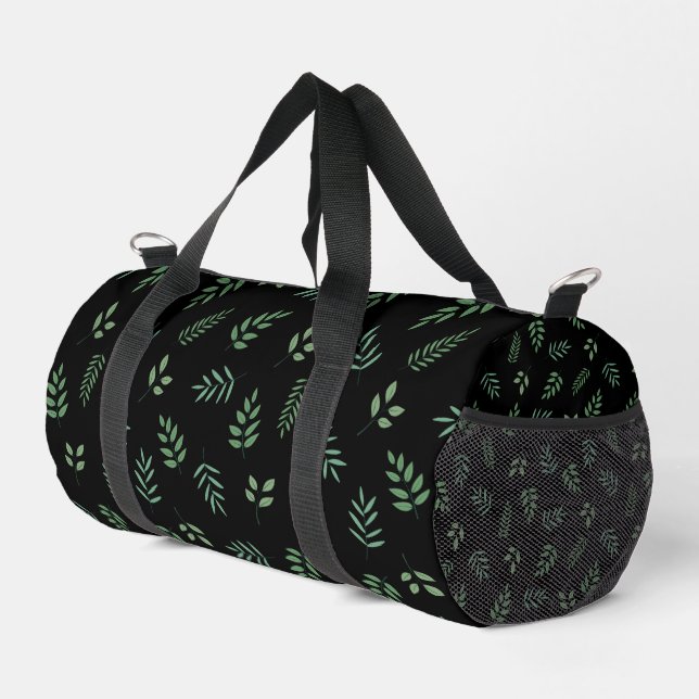 Élégant sac à dos Motif à feuilles vertes (Coin droit)