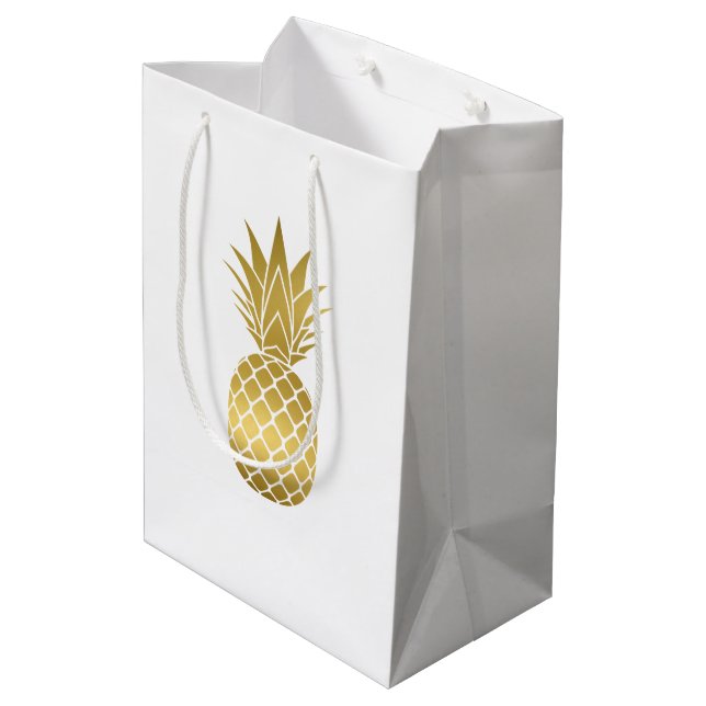 Élégant sac cadeau d'ananas Gold (Dos Angle)