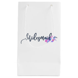Élégant Sac Cadeau de Mariage Calligraphié pour De