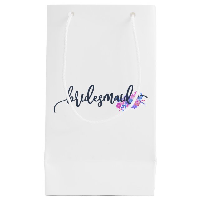 Élégant Sac Cadeau de Mariage Calligraphié pour De (Devant)