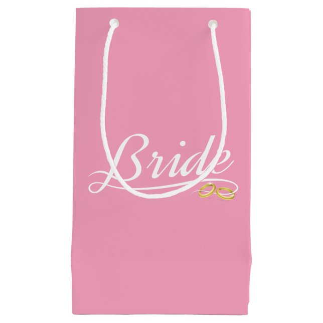 Élégant Sac Cadeau de Mariée Calligraphie (Devant)