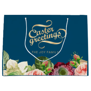 Élégant sac cadeau de Pâques Floral