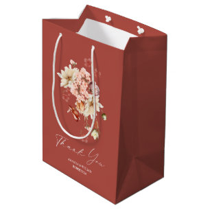 Élégant sac cadeau Mariage Floral Merci