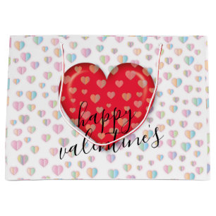 Élégant sac cadeau Valentines de poussins avec coe