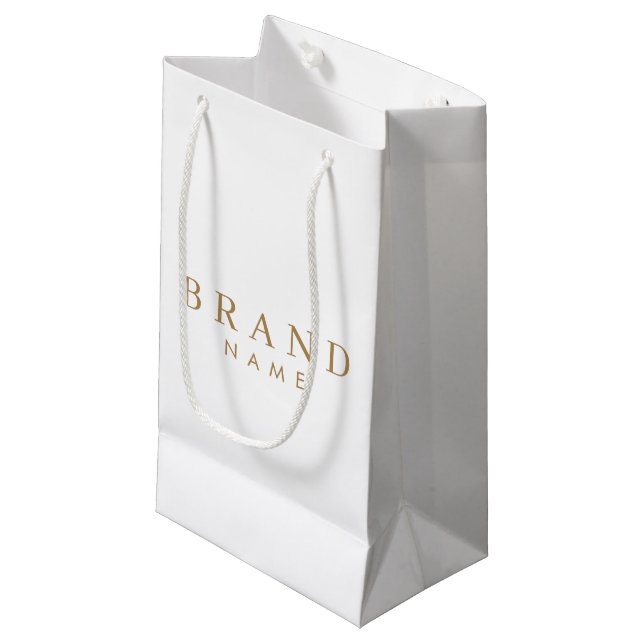 Élégant sac d'achat de papier petit format personn (Devant Angle)