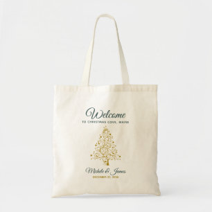 Élégant Sac de Bienvenue de Mariage d'Hiver de Ver