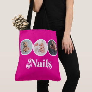 Élégant Sac de Salon de Styliste d'Ongles Rose Cha