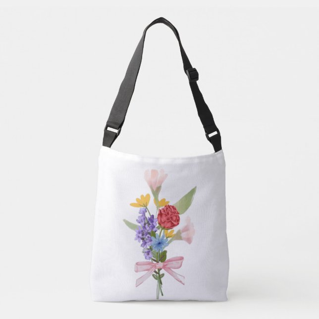 Elégant Sac fourre-tout de bouquet floral - Élégan (Devant)