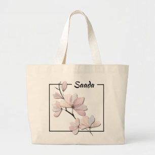 Elégant Sac fourre-tout en toile Magnolia