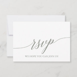 Élégant Sage Green Calligraphy Menu Choix RSVP