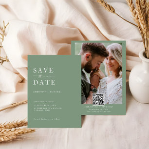 Elégant Sage green Wedding Enregistrer la date