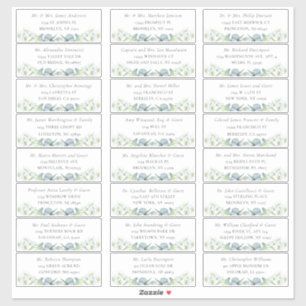 Elégant Sage Greenery Étiquettes de adresse invité