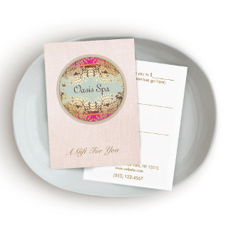 Elégant salon de beauté et certificat cadeau Spa