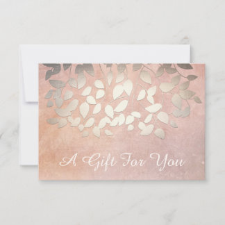 Elégant Salon Feuille d'or et certificat cadeau Sp