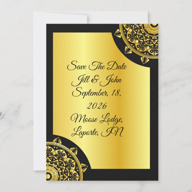 Elegant Save the Date Card, Wedding Announcement (Devant)