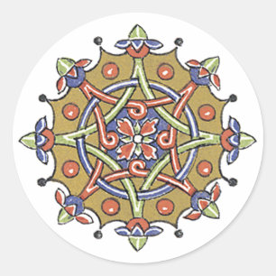 Élégant Sceau d'art antique Stickers personnalisés