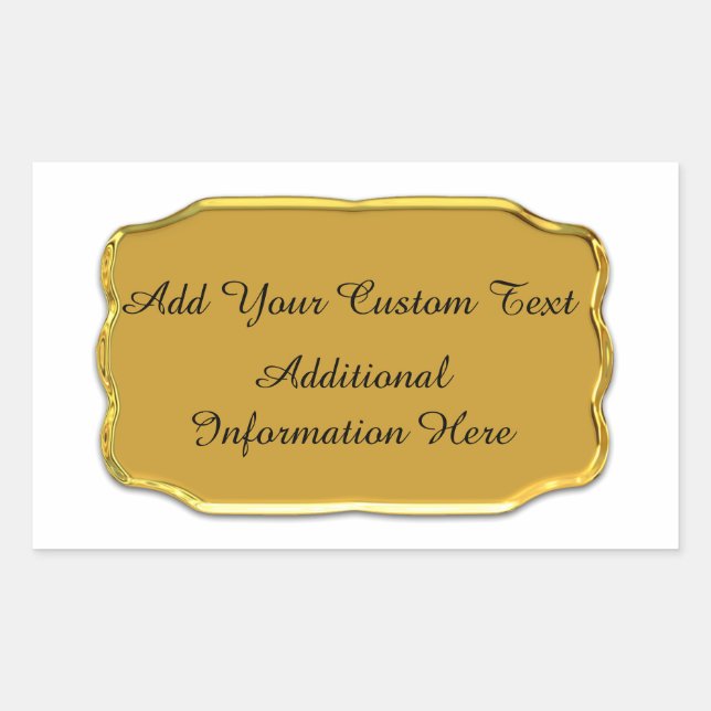 Elégant Sceau Et Stickers Personnalisés Or (Devant)