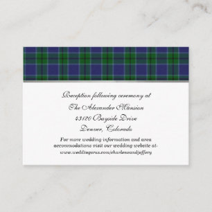 Elegant Scott Clan Plaid Mariage carte de boîtier