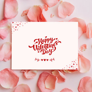 Élégant Script Carte postale Saint-Valentin