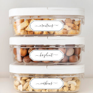 Élégant Script Châtelet Frame Cuisine Étiquettes