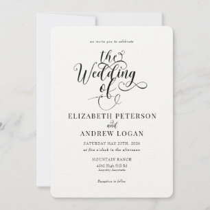 Élégant Script Classic Wedding Invitations