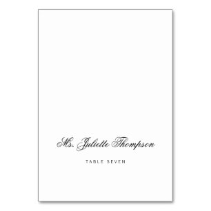 Élégant Script Classy Vintage Wedding Carte de lie